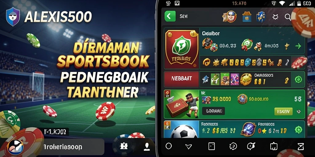 Tangkapan layar menunjukkan antarmuka menarik dari ALEXIS500 dengan berbagai pilihan taruhan.