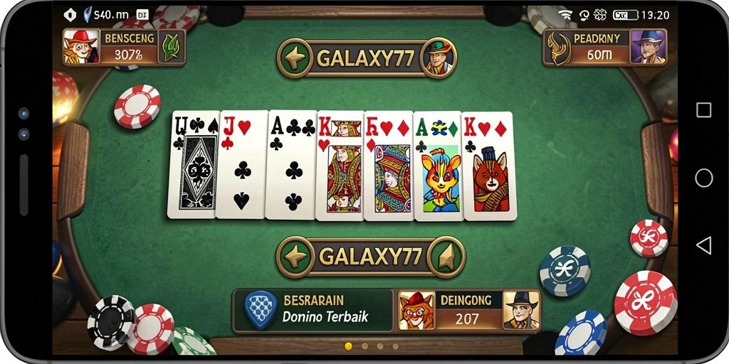 Tampilan menarik dari gameplay GALAXY77 dengan pemain beraksi.