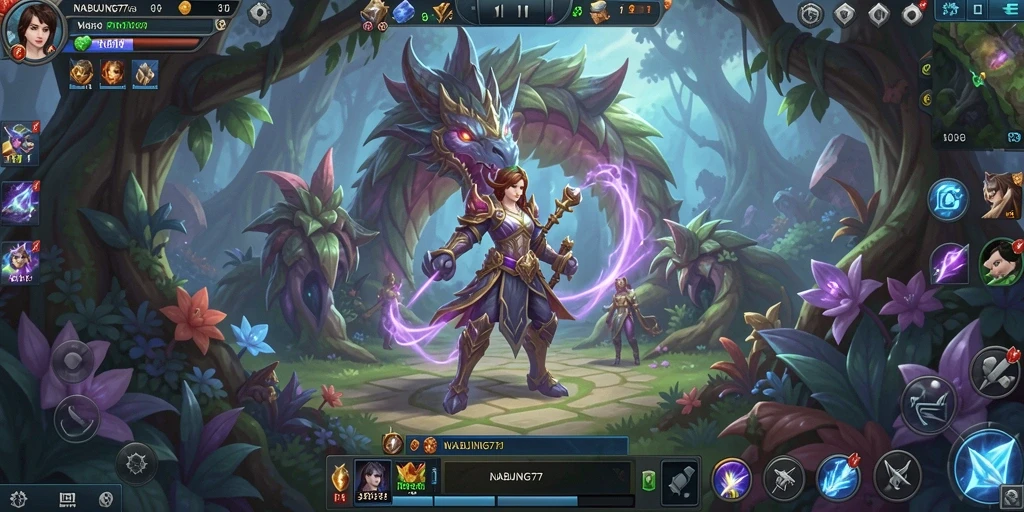 Screenshot utama NABUNG77 menampilkan aksi seru dalam dunia MMORPG.