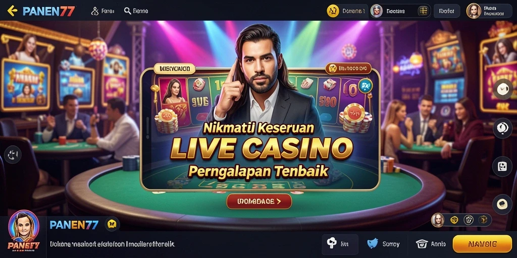 Tampilan gameplay Live Casino yang mengesankan dan interaktif.