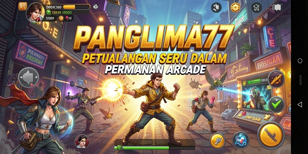 Tampilan penuh aksi dari gameplay seru PANGLIMA77.