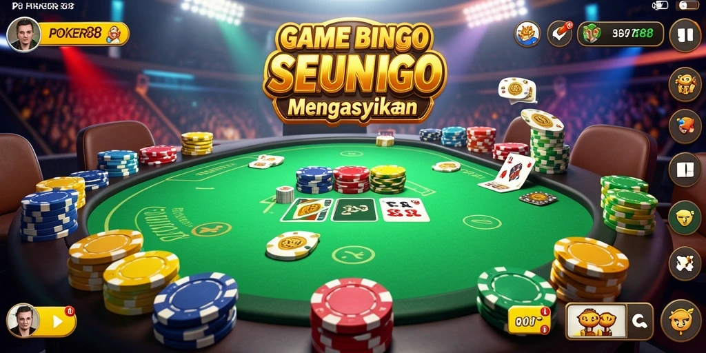 Screenshot utama POKER88 menampilkan gameplay Bingo yang seru.