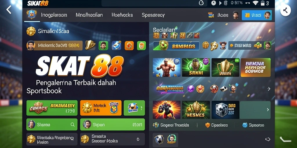 Screenshot gameplay SIKAT88 dengan tampilan taruhan olahraga yang menarik.