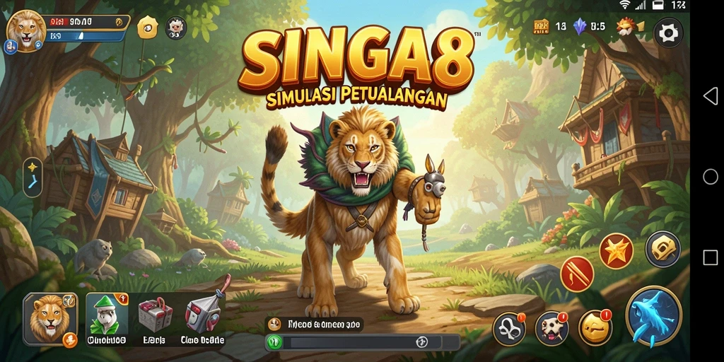 Tangkapan layar menarik dari gameplay SINGA8 yang memukau.